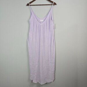 Velvet By Graham & Spencer Midi Dress Women Size Small Lilac Purple Gauze Cotton